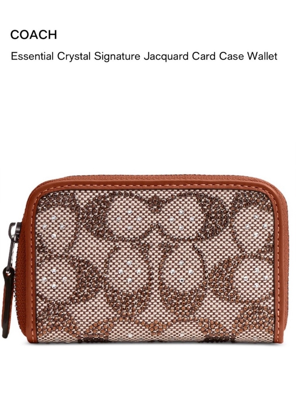 NWOT COACH Crystal Signature Jacquard Card Case Wallet LIMITED EDITION SOLD OUT